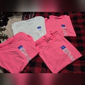 Youth Gildan Pink and White T-Shirt Collection